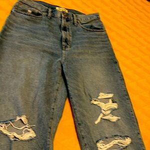 Madewell destroyed baggy straight jeans